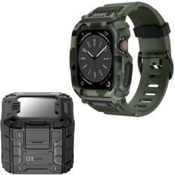 Lito Husa pentru Apple Watch 4 / 5 / 6 / SE / SE 2 / 7 / 8 / 9 (44mm / 45mm) + Curea - Lito RuggedArmor (LS001) - Green (KF2316145) - pcone
