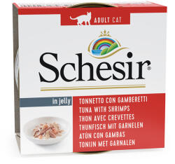Schesir Schesir aszpikban gazdaságos csomag 12 x 85 g - Tonhal & garnélarák