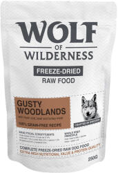 Wolf of Wilderness 250g Wolf of Wilderness fagyasztva szárított nyers eledel rendkívüli kedvezménnyel! száraz kutyatáp - , , Gusty Woodlands" - Marha, tőkehal & pulyka