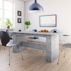 vidaXL betonszürke forgácslap étkezőasztal 180 x 90 x 76 cm (800472) - vidaxl