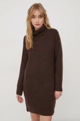 Superdry rochie din amestec de lana culoarea maro, mini, oversize 9BYX-SUD1PF_88X