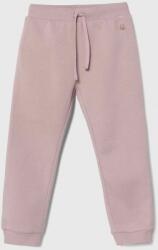 United Colors of Benetton pantaloni de trening pentru copii culoarea roz, neted 9BYX-SPG04T_30X