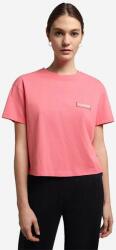 Napapijri tricou din bumbac culoarea roz NA4G97. P1D-P1D 99KK-TSD0KM_30X