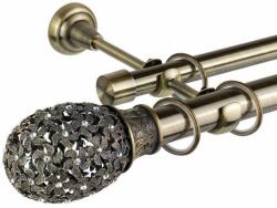  Annecy Dupla Függönyrúd - Antik Arany - 360 cm - pepita - 32 075 Ft