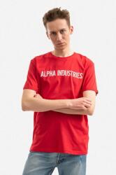 Alpha Industries tricou din bumbac culoarea roșu, cu imprimeu 116512.451-red 99KK-TSM1YF_33X