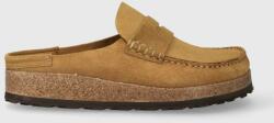 Birkenstock papuci din piele bărbați, culoarea maro 9BYX-KLM03Y_88X