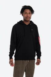 Alpha Industries bluză bluză Alpha Industries X-Fit Hoody bărbați, culoarea negru, cu glugă, uni 158321.03-black 99KK-BLM0DJ_99X