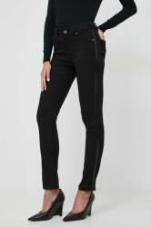 Morgan pantaloni femei, culoarea negru, mulata, high waist 9BYX-SPD0ZD_99X