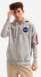 Alpha Industries bluză Space Shuttle Hoody bărbați, culoarea gri, cu glugă, cu imprimeu 178317.17-grey 99KK-BLM0EC_90Y (178317.17)