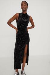 Superdry rochie culoarea negru, maxi, mulata 9BYX-SUD1OS_99X