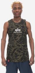 Alpha Industries tricou din bumbac Alpha Industries Basic Tank Camo 126566C 634 culoarea verde 126566C. 634-green 99KK-TSM21W_77X