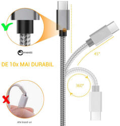Lemontti Set Cabluri USB Type-C 0.5m + 1m (impletitura Nylon)-T. Verde 0.1 lei/buc (LSETCTYPC2) - 24mag