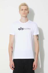 Alpha Industries tricou din bumbac Alpha Label T 2 Pack bărbați, culoarea alb, cu imprimeu 118534.95 9BYX-TSM1DD_00A