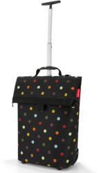 Reisenthel trolley M fekete-színes pöttyös gurulós táska (NT7009)
