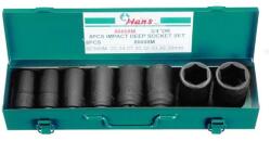 Hans Tools 3/4" gépi hosszú dugókulcsfej készlet 8r. 22-38x90mm CrMo 86608M (060103-0078) - szerszamplusz