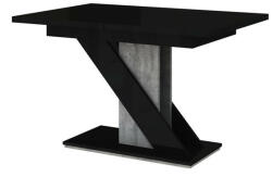 Asztal Goodyear 105 (Fényes fekete + Beton)