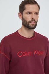 Calvin Klein pamut pulóver otthoni viseletre bordó, nyomott mintás - burgundia M