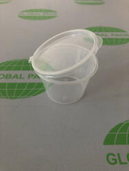 Globál Pack Egybefedeles öntetes doboz kerek átlátszó 100 ml PP / 50db