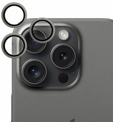 Epico Alumínium védőüveg kamera lencséhez iPhone 15 Pro / 15 Pro Max számára 81312151300010 - éjfekete (81312151300010)
