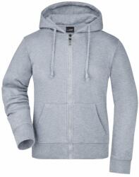 James & Nicholson (Daiber) Női cipzáros kapucnis felső JN053 - Szürke melírozott | 2XL (1-JN053-149883)