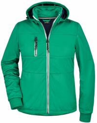 James & Nicholson (Daiber) Jachetă de damă sport softshell JN1077 - Verde irlandeză / albastru închis / albă | M (1-JN1077-1714161)