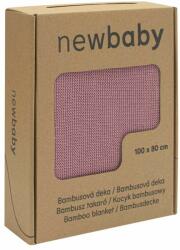 NEW BABY Bambusz kötött takaró New Baby 100x80 cm pink - babyboxstore