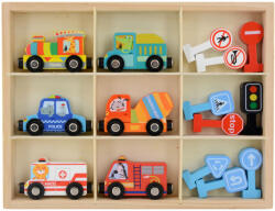  Mágneses jármű készlet táblákkal - 15 darabos (MJ2137876)