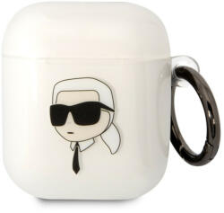 Karl Lagerfeld 3D Logo NFT Karl Head TPU Case AirPods 1/2 (KLA2HNIKTCT) tok, fehér