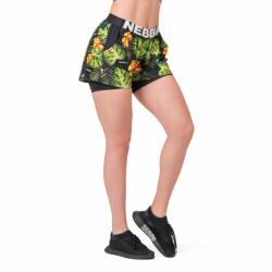 NEBBIA High-energy double layer shorts XS | Femei | Pantaloni scurți | Verde | 563-JUNGLEGREEN (563-JUNGLEGREEN)