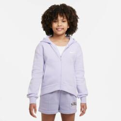 Nike Sportswear Club Fleece Big Kids (Girls) Full-Zip Hoodie M | Femei | Hanorace | Mov | DC7118-536 (DC7118-536)