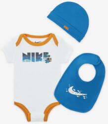 Nike ksa coral reef hat, bodysuit & bib 3-piece set 6-12m | Copii | Body | Alb | NN0938-001 (NN0938-001)