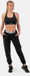 NEBBIA Iconic Mid-Waist Sweatpants FGLG S | Femei | Pantaloni de trening | Negru | 408-BLACK (408-BLACK)