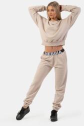 NEBBIA Iconic Mid-Waist Sweatpants FGLG XS | Femei | Pantaloni de trening | Maro | 408-CREAM (408-CREAM)