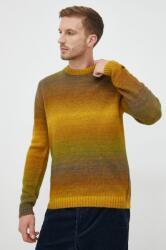 Sisley gyapjú pulóver férfi, sárga - sárga XL