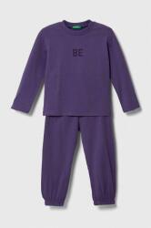 United Colors of Benetton gyerek pizsama lila, nyomott mintás - lila 104