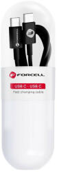 Forcell C293 USB-C-USB-C kábel fekete (5903396152283)