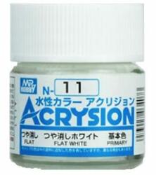 Mr. Hobby Acrysion Paint N-011 Flat White (10ml)