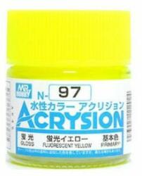 Mr. Hobby Acrysion Paint N-097 Fluorescent Yellow (10ml)