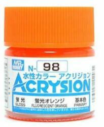 Mr. Hobby Acrysion Paint N-098 Fluorescent Orange (10ml)