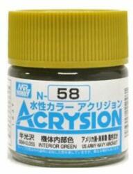 Mr Hobby Acrysion Paint N-058 Interior Green (10ml)