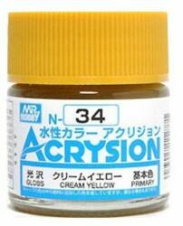 Mr. Hobby Acrysion Paint N-034 Cream Yellow (10ml)