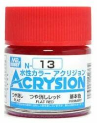 Mr. Hobby Acrysion Paint N-013 Flat Red (10ml)