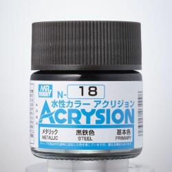 Mr. Hobby Acrysion Paint N-018 Steel (10ml)