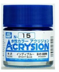 Mr. Hobby Acrysion Paint N-015 Bright Blue (10ml)