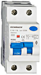 Schrack Vezetékvédő kapcsoló 1+N AMPARO 6kA C 16A 30mA A Schrack AK667616 (AK667616)