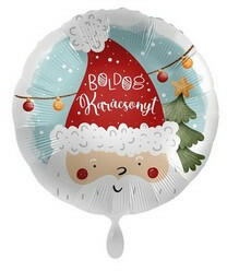  Karácsonyi lufi 17" 43cm Boldog Karácsonyt, 81133 (LUFI290439)