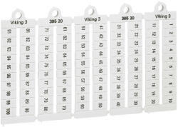 Legrand Sorkapocsjelölő 1-100 vízszintes fehér 6mm-modultáv Viking3 Legrand 039520 (039520)