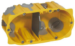 Legrand Gipszkarton szerelvénydoboz gumis 2-es ovális 142mm 73mmx 67mm-átmérő sárga EcoBatiBox Legrand 80032 (80032)
