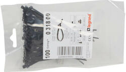 Legrand Kötegelő 95mm x 2.4mm fekete műanyag belsőfogas 18mm-max. kötegátmérő Colring Legrand 031800 (031800)