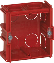 Legrand Gipszkarton szerelvénydoboz 1-es négyzetes 71mm 71mmx piros műanyag BatiBox Legrand 080141 (080141)